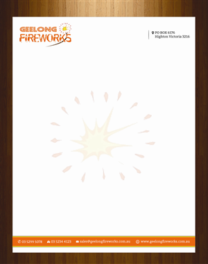 Letterhead Design by HarmiDesigning for Geelong Fireworks | Design: #3819317