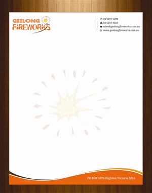 Letterhead Design by HarmiDesigning for Geelong Fireworks | Design: #3819343