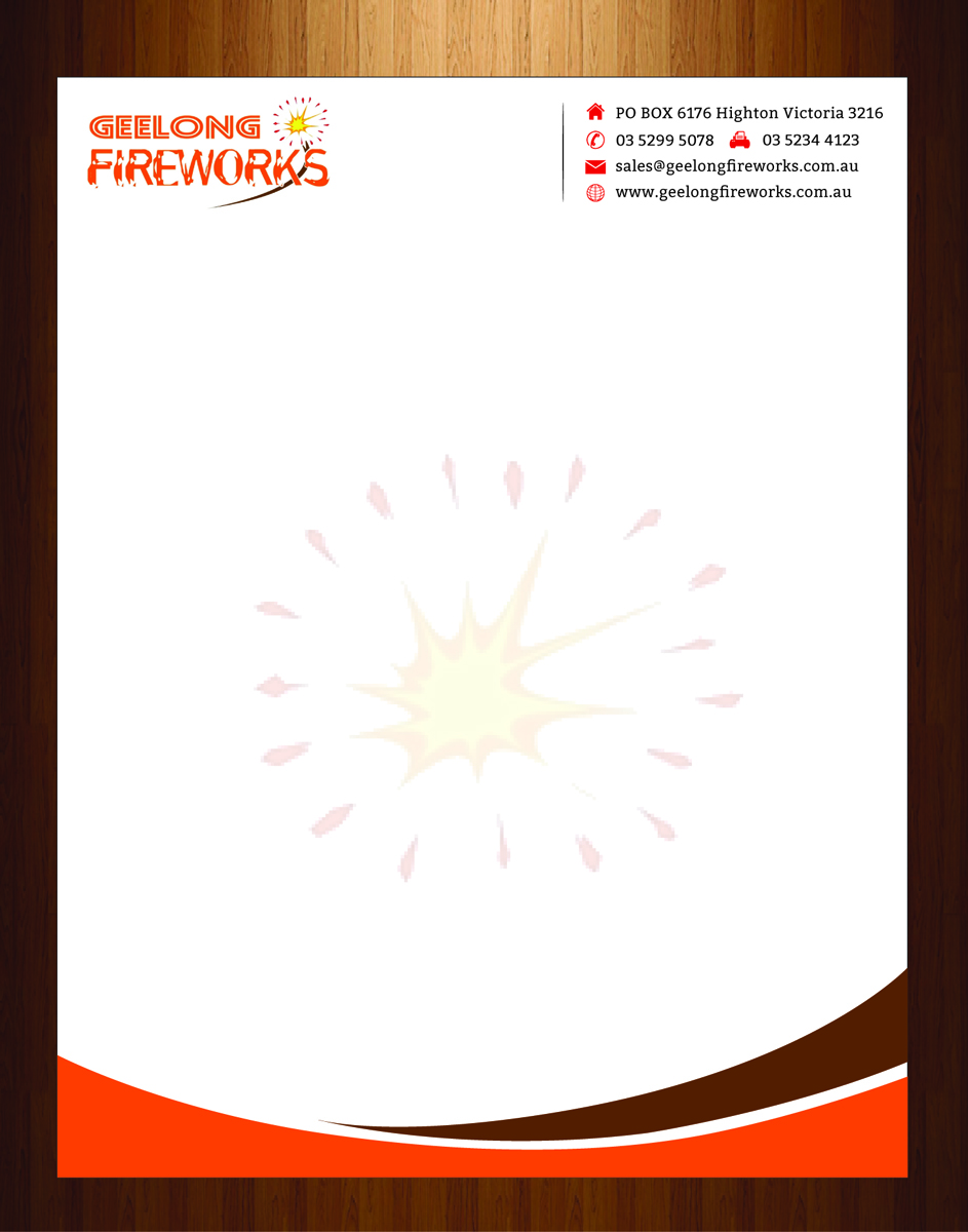 Letterhead Design by HarmiDesigning for Geelong Fireworks | Design #3819350