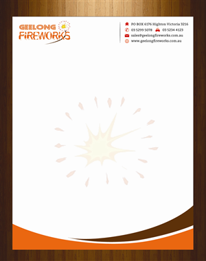 Letterhead Design by HarmiDesigning for Geelong Fireworks | Design: #3819350