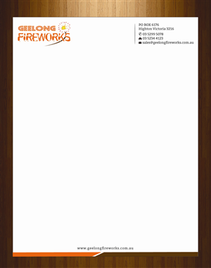 Letterhead Design by HarmiDesigning for Geelong Fireworks | Design: #3819356