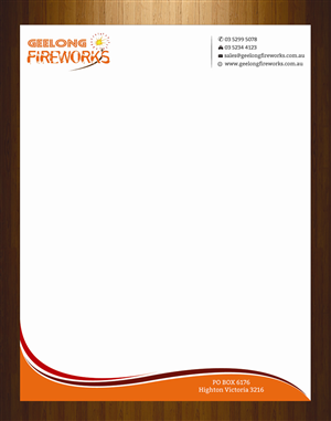 Letterhead Design by HarmiDesigning for Geelong Fireworks | Design: #3819365