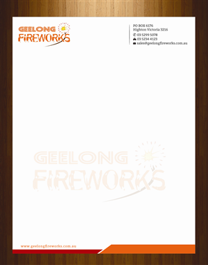 Letterhead Design by HarmiDesigning for Geelong Fireworks | Design: #3819374