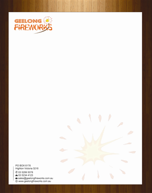 Letterhead Design by HarmiDesigning for Geelong Fireworks | Design: #3819381