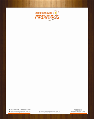 Letterhead Design by HarmiDesigning for Geelong Fireworks | Design: #3819392