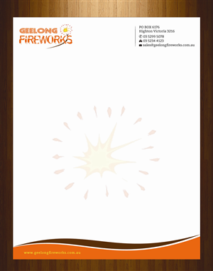 Letterhead Design by HarmiDesigning for Geelong Fireworks | Design: #3819399