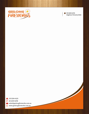 Letterhead Design by HarmiDesigning for Geelong Fireworks | Design: #3819402