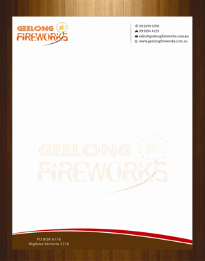 Letterhead Design by HarmiDesigning for Geelong Fireworks | Design: #3819412