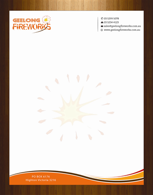 Letterhead Design by HarmiDesigning for Geelong Fireworks | Design: #3819419