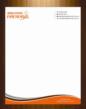 Letterhead Design by HarmiDesigning for Geelong Fireworks | Design: #3819423