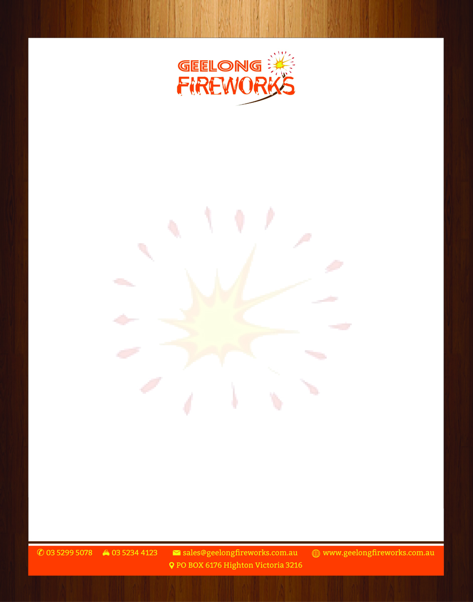 Letterhead Design by HarmiDesigning for Geelong Fireworks | Design #3819425