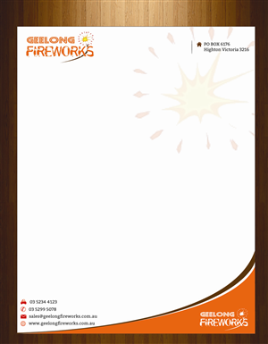 Letterhead Design by harmi_199 for Geelong Fireworks | Design: #3819464