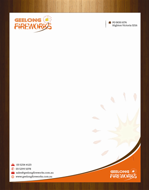 Letterhead Design by harmi_199 for Geelong Fireworks | Design: #3819470