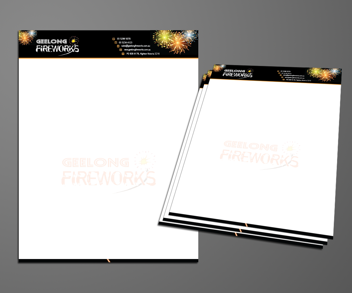 Briefkopf-Design von kousik für Geelong Fireworks | Design #3818217