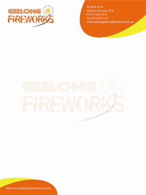 Letterhead Design by SUDHEESH.V for Geelong Fireworks | Design #3845554