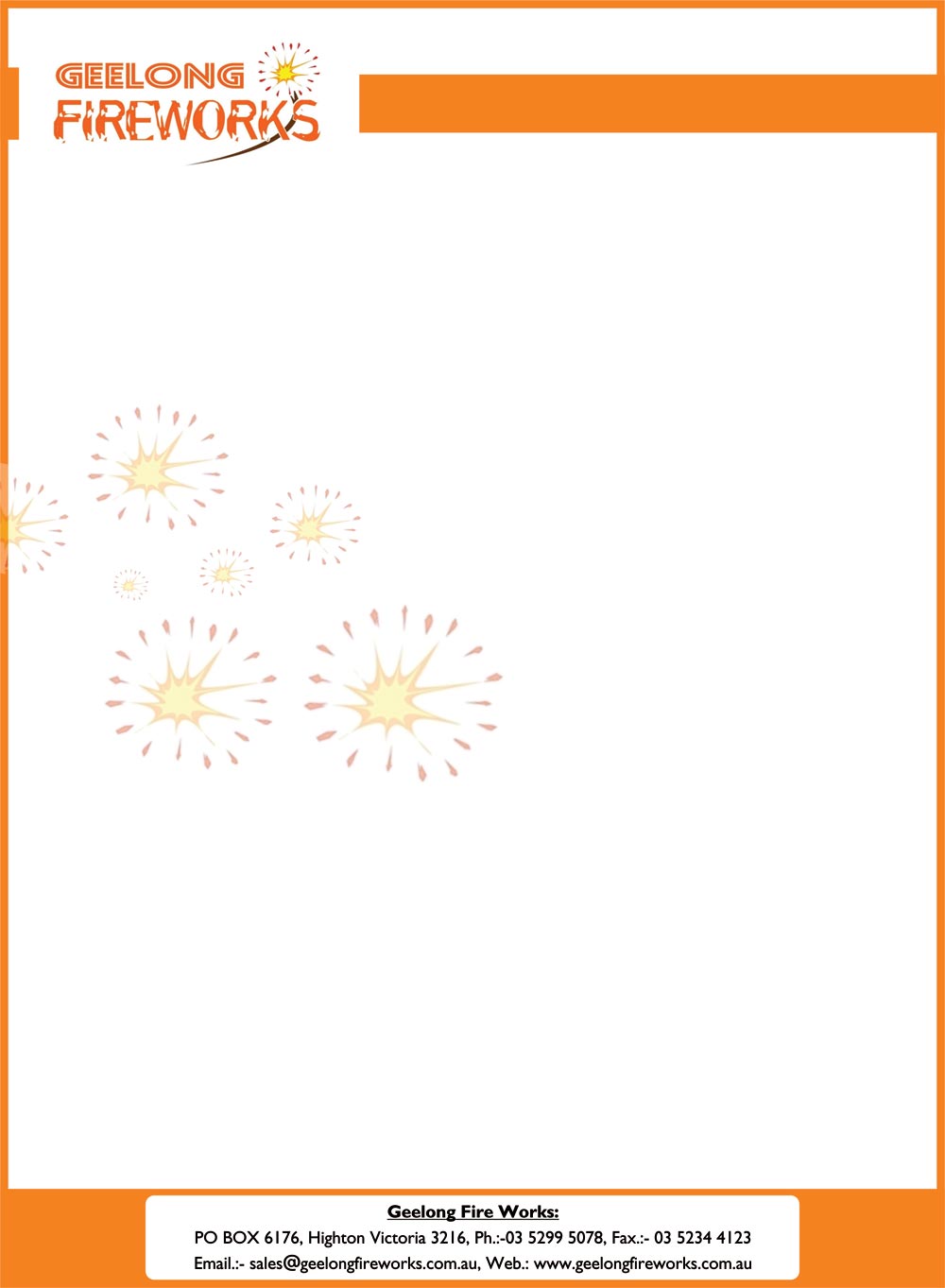 Letterhead Design by Amit Virmani for Geelong Fireworks | Design #3846999