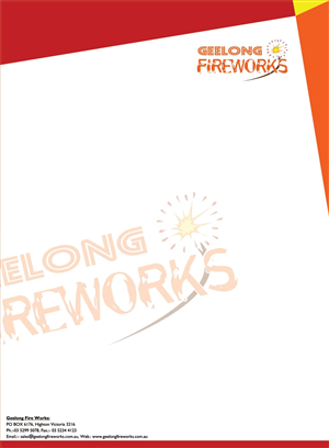 Letterhead Design by Amit Virmani for Geelong Fireworks | Design #3847005