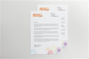 Letterhead Design by HYPdesign for Geelong Fireworks | Design: #3837911