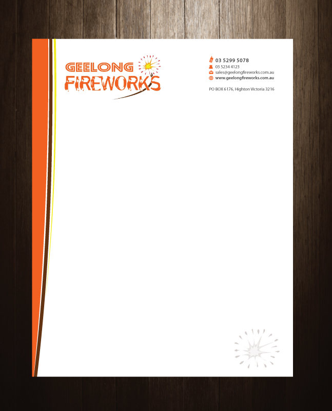 Letterhead Design by meet007 for Geelong Fireworks | Design #3816759