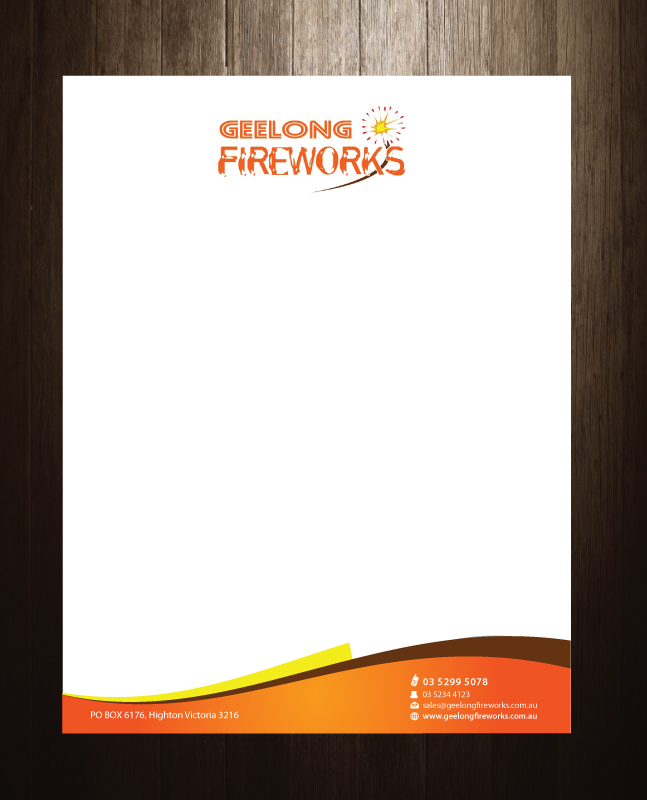Letterhead Design by meet007 for Geelong Fireworks | Design #3816789