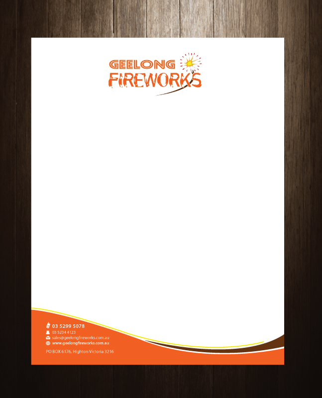 Letterhead Design by meet007 for Geelong Fireworks | Design #3816818