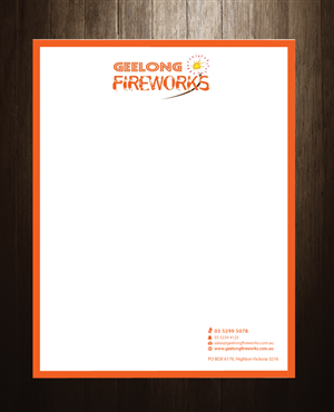 Letterhead Design by meet007 for Geelong Fireworks | Design: #3824870