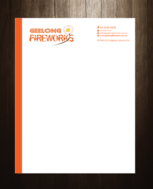 Letterhead Design by meet007 for Geelong Fireworks | Design: #3824906