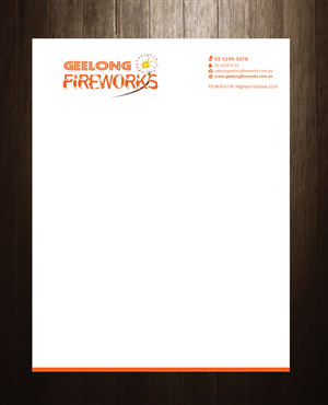 Letterhead Design by meet007 for Geelong Fireworks | Design: #3824923