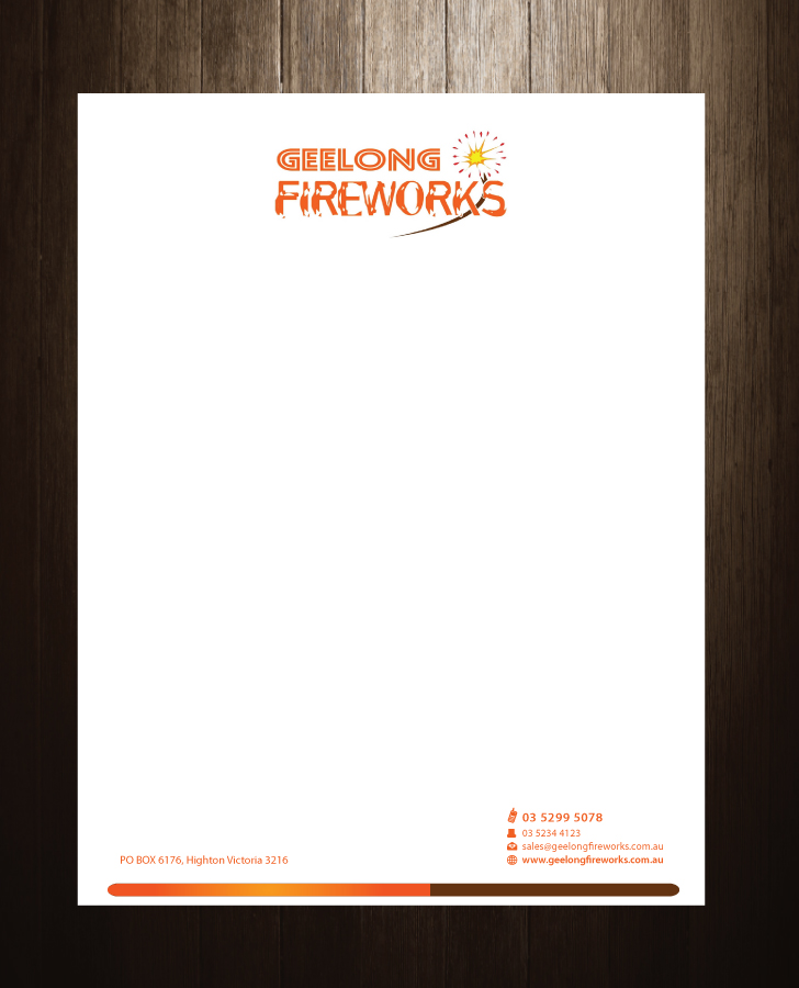 Letterhead Design by meet007 for Geelong Fireworks | Design #3824965