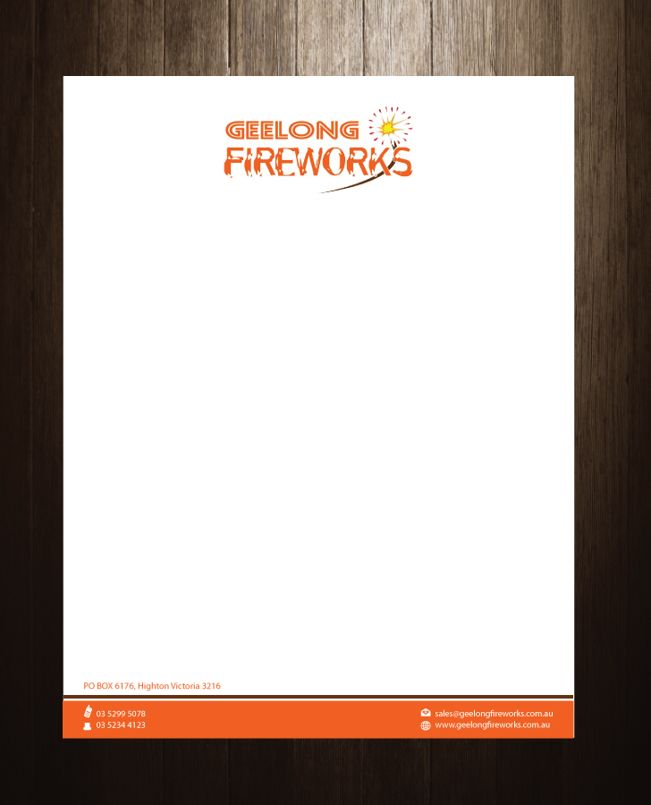 Letterhead Design by meet007 for Geelong Fireworks | Design #3825123