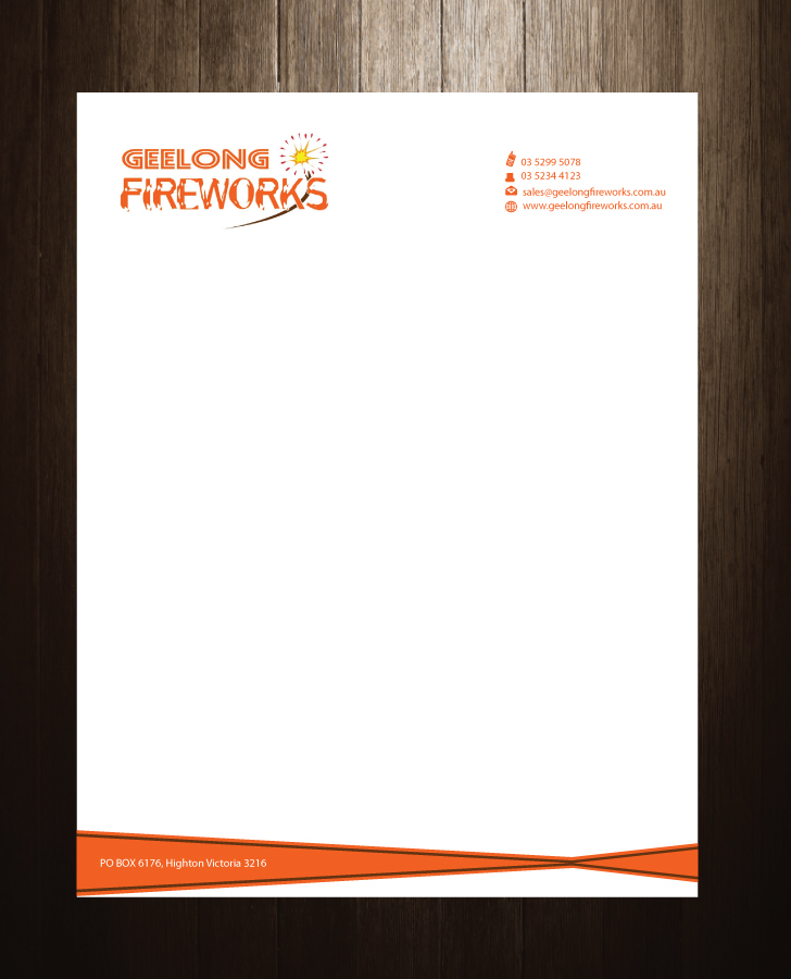 Letterhead Design by meet007 for Geelong Fireworks | Design #3825159