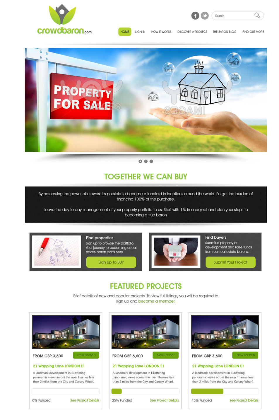 Web Design by Expert Designer for Crowdbaron Limited | Design #3860620