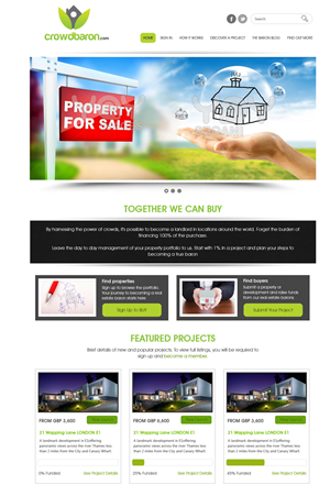 Web Design by Expert Designer for Crowdbaron Limited | Design: #3860620