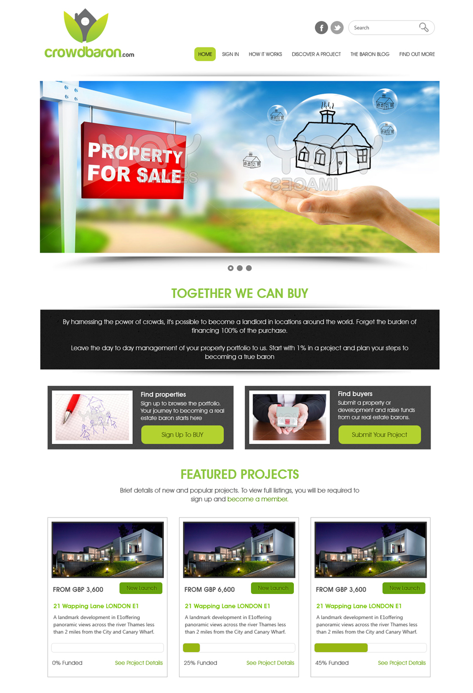 Web Design by Expert Designer for Crowdbaron Limited | Design #3864923