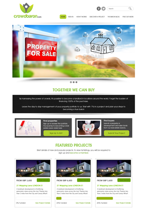 Web Design par Expert Designer pour Crowdbaron Limited | Design #3864923