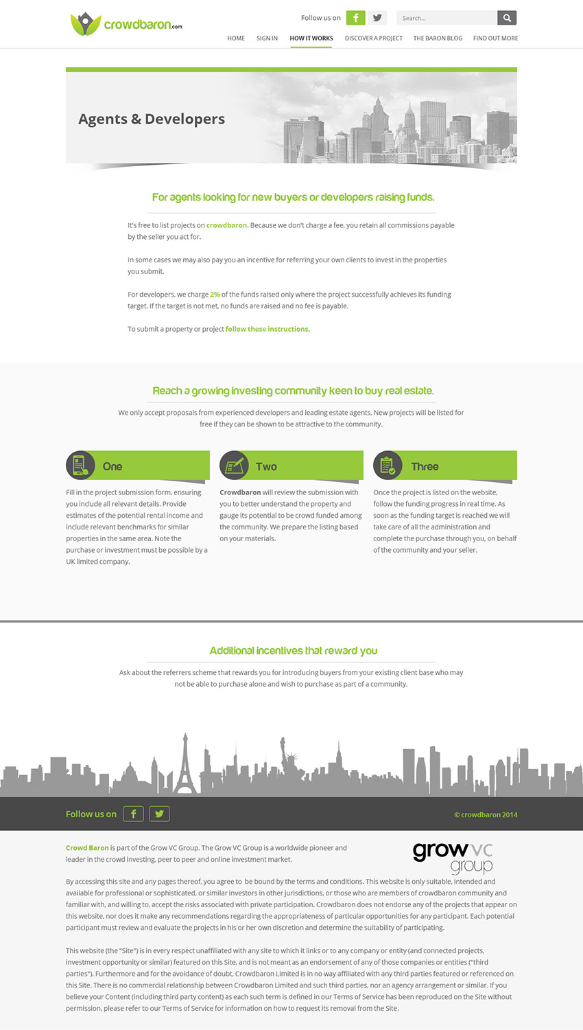 Diseño Web por ThemeDesk Technology para Crowdbaron Limited | Diseño #3865882