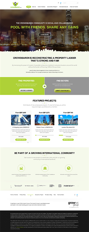 Web Design par Mayank Patel pour Crowdbaron Limited | Design #3862505