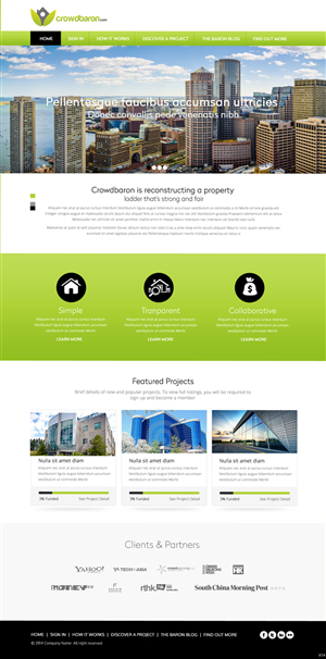 Web Design by pb for Crowdbaron Limited | Design: #3852155