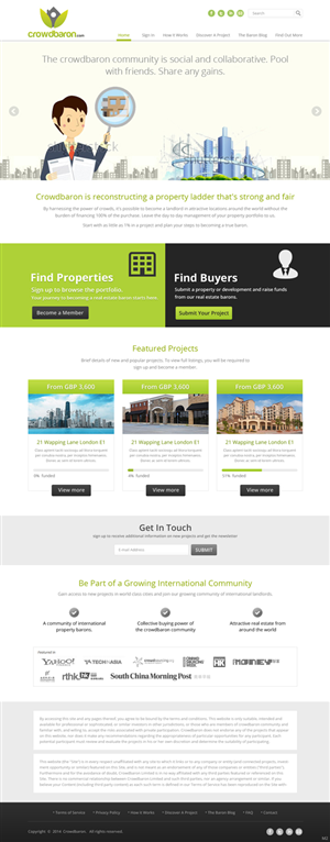 Web Design by pb for Crowdbaron Limited | Design: #3852156