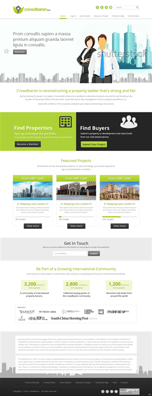 Web Design by pb for Crowdbaron Limited | Design: #3860387