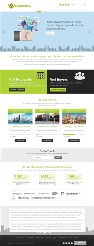 Web Design by pb for Crowdbaron Limited | Design: #3860390