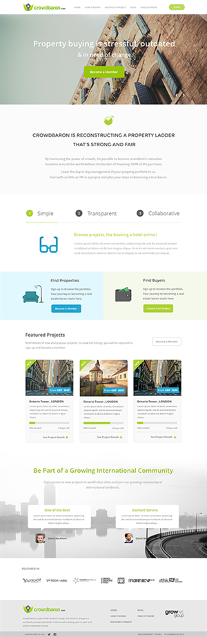 A unique communication angle to crowdfunding | Diseño Web por krishnan