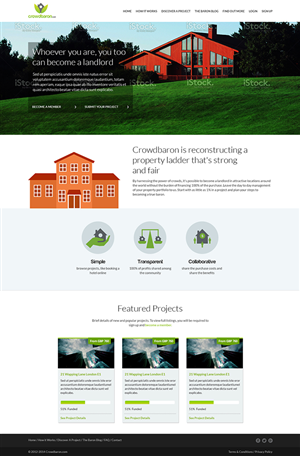 Web Design par ESolz Technologies pour Crowdbaron Limited | Design #3831351