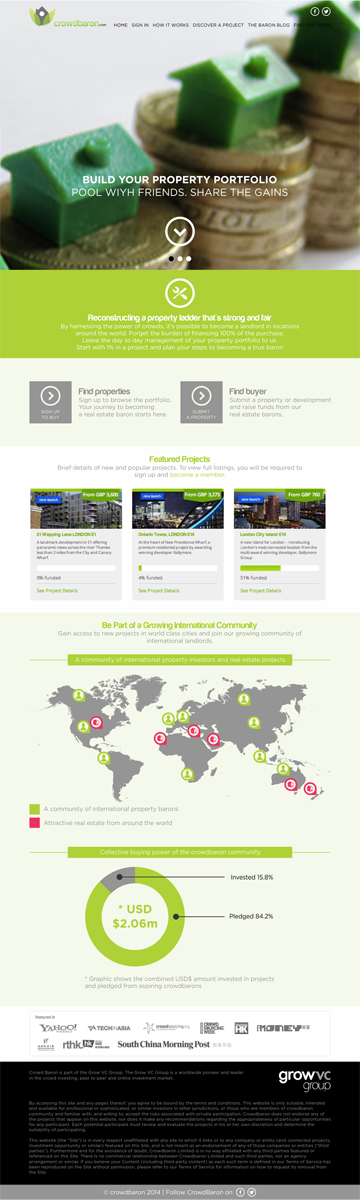 Web Design by barinix for Crowdbaron Limited | Design #3859972