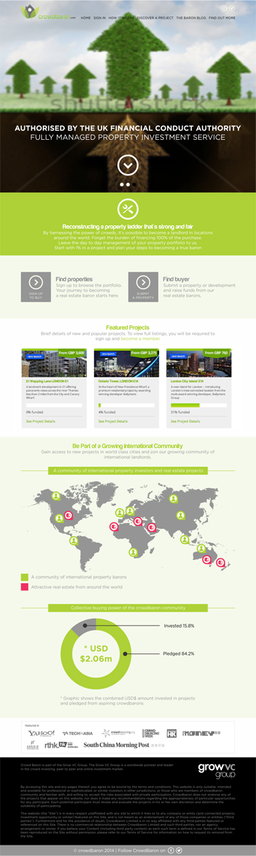 Web Design by barinix for Crowdbaron Limited | Design #3859983