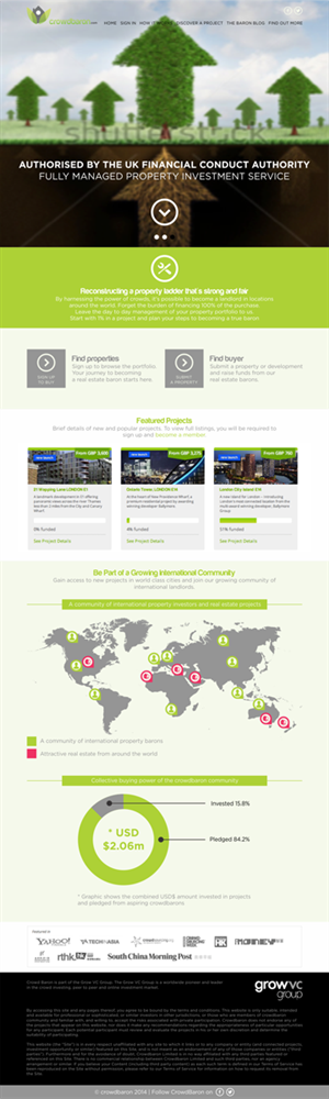 Diseño Web por barinix para Crowdbaron Limited | Diseño: #3859983