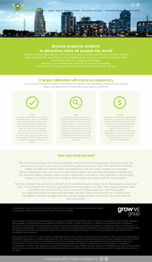 Diseño Web por barinix para Crowdbaron Limited | Diseño: #3860643