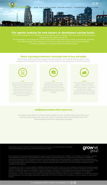 Diseño Web por barinix para Crowdbaron Limited | Diseño #3860953