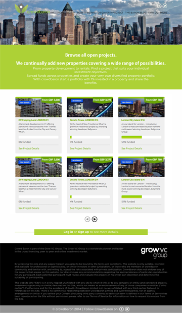Diseño Web por barinix para Crowdbaron Limited | Diseño #3861033