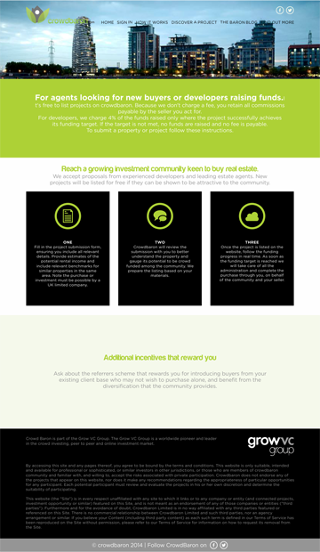 Diseño Web por barinix para Crowdbaron Limited | Diseño #3861234